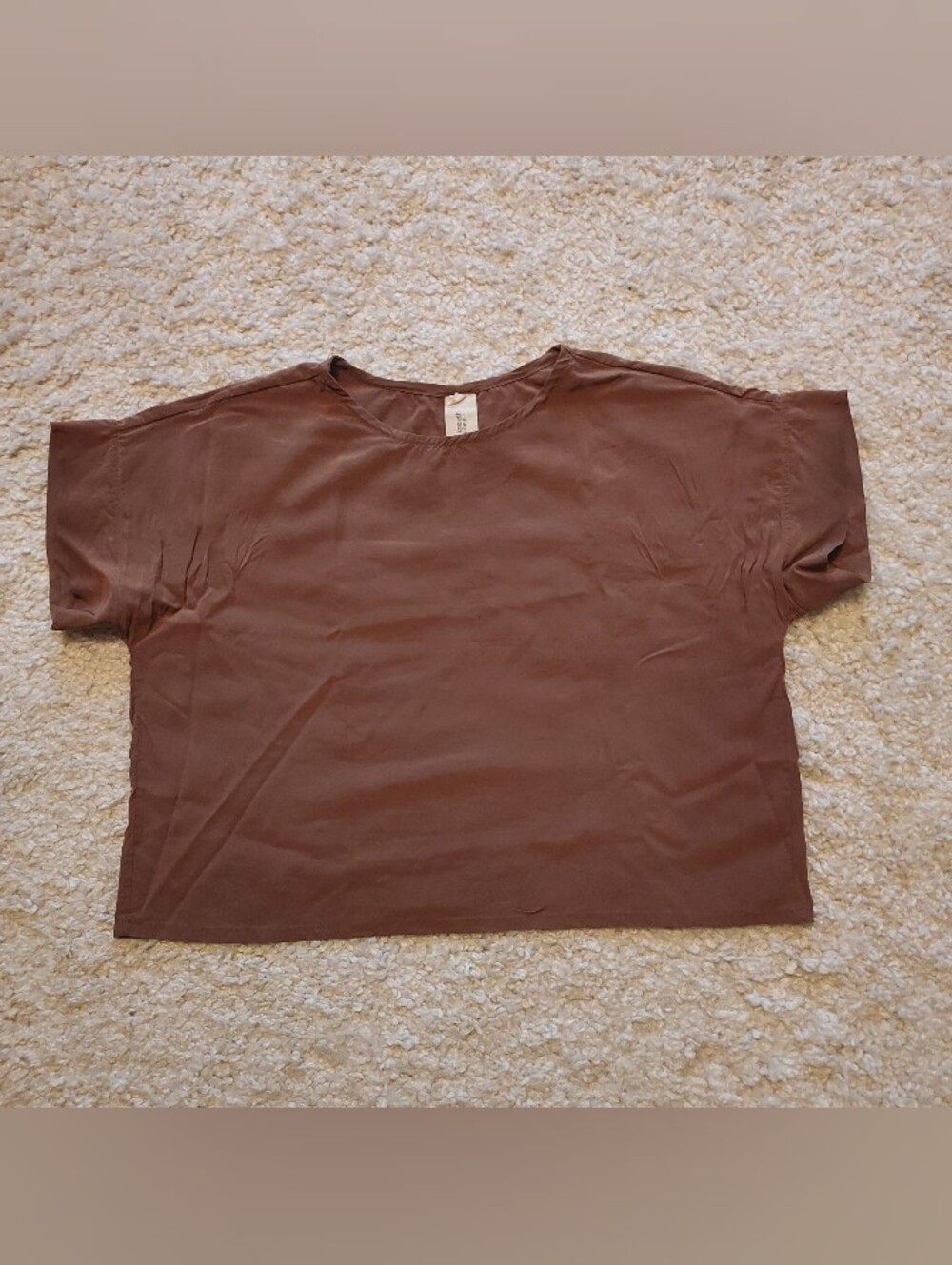 Elizabeth Suzann Georgia Tee Ochre Silk Size S/M
